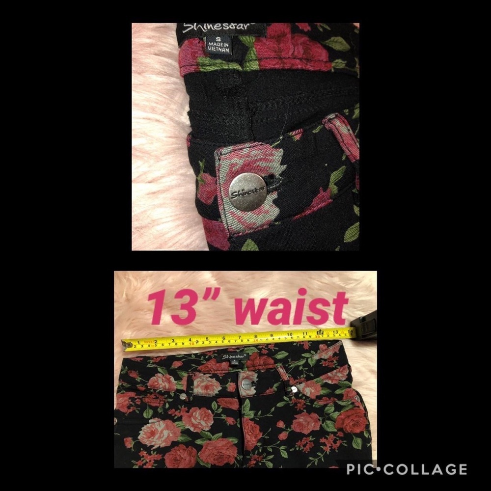 Shinestar size s floral black roses jegging - Picture 4 of 4